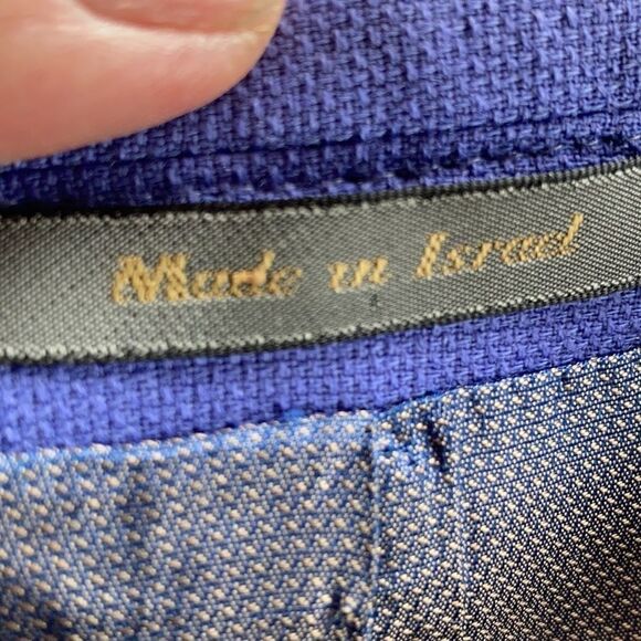 LAGO maggiore Sharp Shoulder Blazer wool cornflower blue blazer 44R - Picture 13 of 16